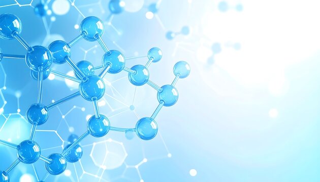 3D model of blue molecular structure