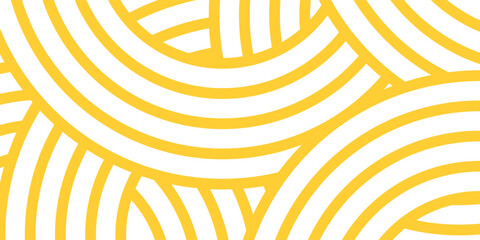 Seamless Yellow Circular Line Pattern on White Background