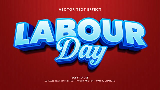 labor day editable text effect