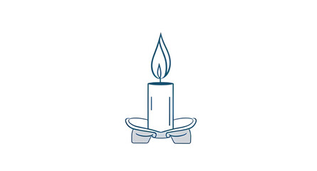 Fototapeta premium Candle flame icon, Candle light illustration, Wax candle vector, Candle with flame, Candle silhouette, Candle clipart, Candle isolated, Candle on white background, Candlelight vector, Candle icon, Can