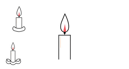 Burning candle vector, Candle flame icon, Candle light illustration, Wax candle vector, Candle with flame, Candle silhouette, Candle clipart, Candle isolated, Candle on white background, Candlelight v