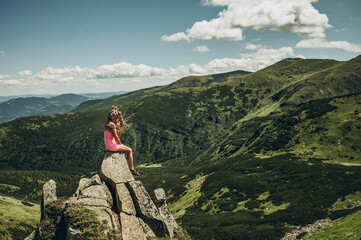 girl on a rock