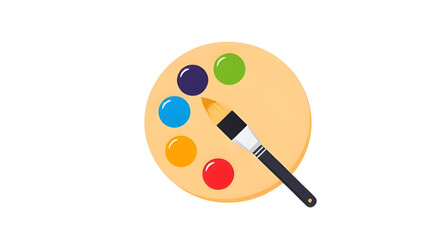 palette with paints