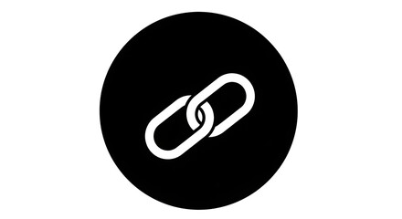 Link icon design for website ui and ux in black and white simple illustration