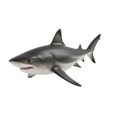 Fototapeta premium Great white shark on a black background