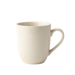 Simple elegant cream colored coffee mug
