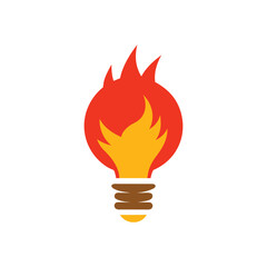 fiery bulb vector art