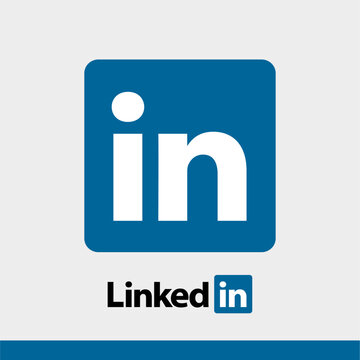 Linked in icon. Linked in logo in blue. Social network Linkedin. Isolated vector. Editorial icon.