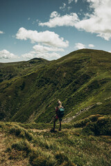 Fototapeta premium hiker in the mountains