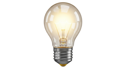 3D light bulb icon – background transparent