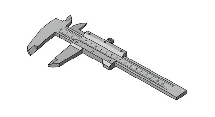 Precision Measuring Tool A Detailed Illustration of a Caliper for Accurate Measurements