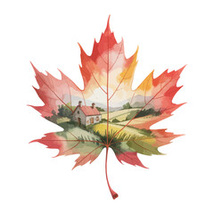 autumn leaves isolated on white