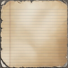 Naklejka premium This vintage notebook paper is perfect for scrapbooking, background designs, or creative projects due to its distressed edges and textured surface.