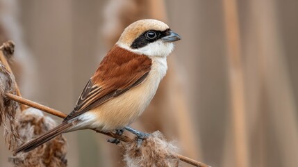 Obraz premium Closeup bird perched on plant
