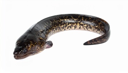 Obraz premium European Eel Fish Aquatic, Freshwater, Elongated Body, Dark Brown, Speckled Skin, Culinairy Delicacy