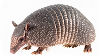 Fototapeta premium Ninebanded Armadillo South American Mammal, Shell, Claws, Wildlife, Nature, Animal, Portrait, Closeu