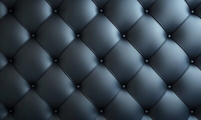Elegant dark blue quilted pattern texture background for upholstery design