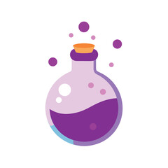 magic potion bottle with bubbles