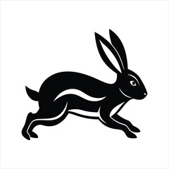 Running Rabbit Silhouette Vector Icon