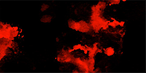 Abstract Watercolor red grunge background painting. Abstract black and red fantasy watercolor background abstract fire flame grunge texture background. Red steam on a black background fire flame grung