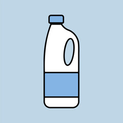 Milk plastic bottle vector icon