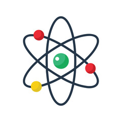 atom structure model vector symbol