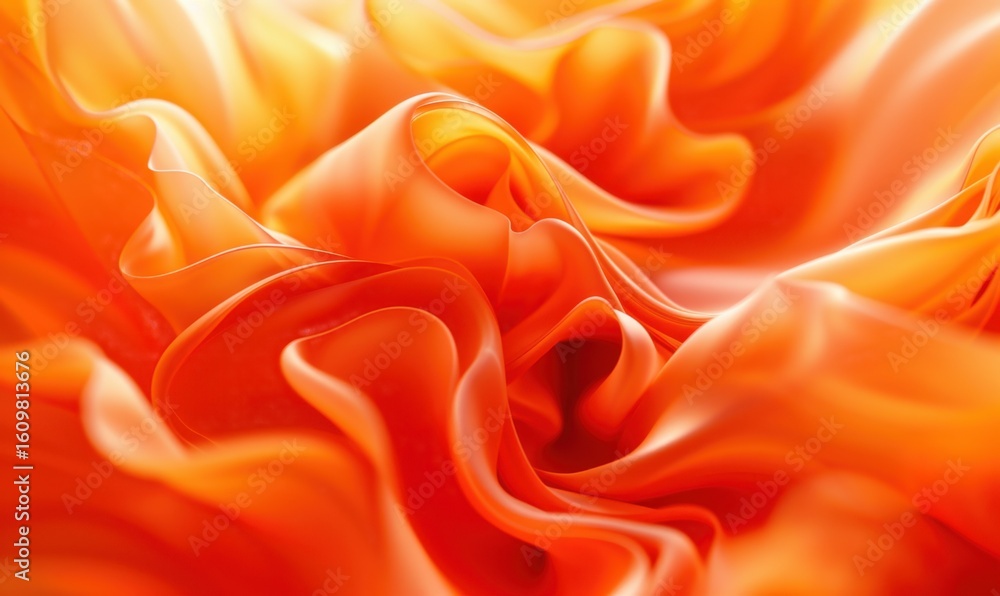 Poster luminous orange fabric folds abstract texture background design element