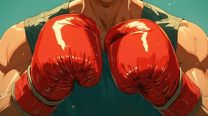 cartoon character of a boxer