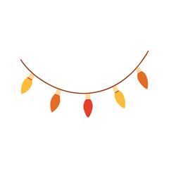 string of fairy lights in warm tones