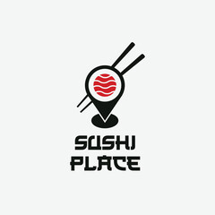 Logo design inspiration for oriental Japanese cuisine, Japanese sushi, or sushi places
