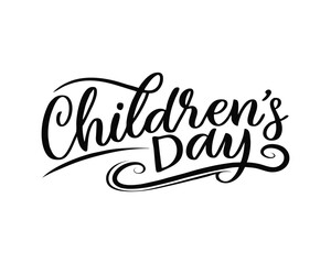 Elegant Handwritten Childrens Day Calligraphy Design