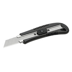 Obraz premium Retractable blade utility knife isolated on black