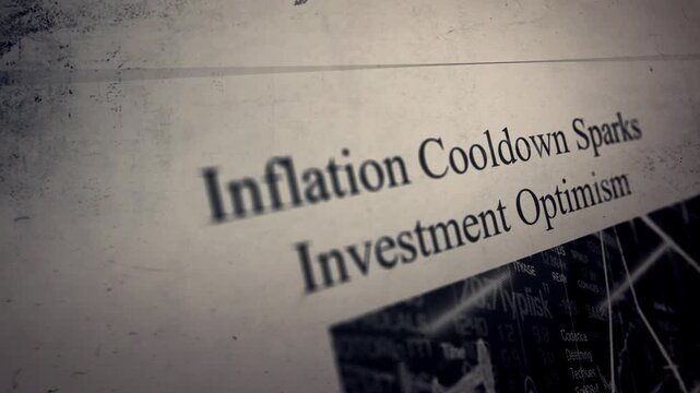  Inflation Cooldown Sparks Investment Optimism Newspaper Style Headline Titles