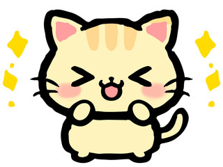 かわいい猫の落書き風イラスト素材5
