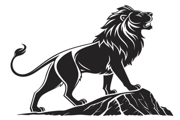 simba lion sihouette black vector