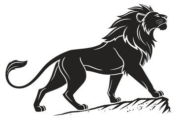 simba lion sihouette black vector