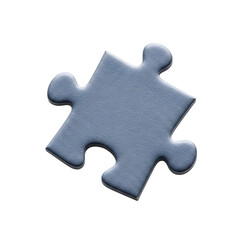 Obraz premium Single blue puzzle piece on black background