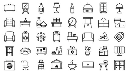 Minimalist House Icons Vector