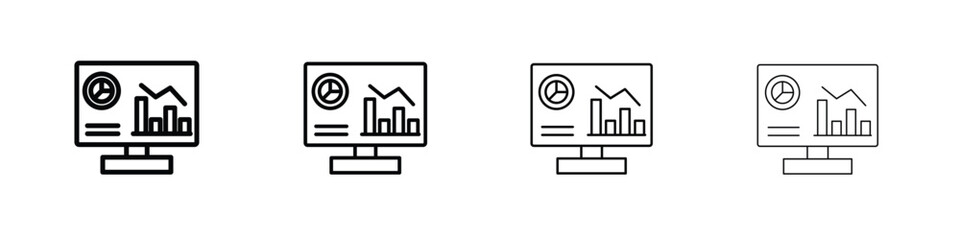 Dashboard icon in modern stroke line style. Vector 10 eps