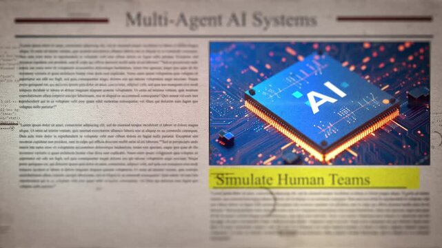 Multi-Agent AI Systems Simulate Human Teams Newspaper Style Headline Titles