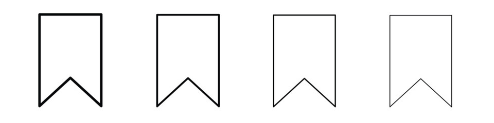 Bookmark icon in modern stroke line style. Vector 10 eps