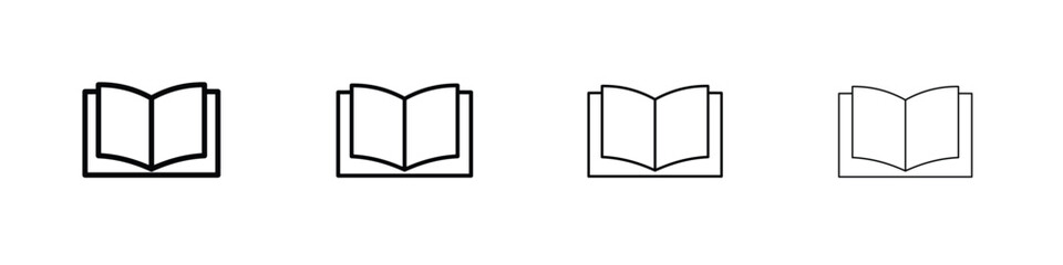 Book icon in modern stroke line style. Vector 10 eps