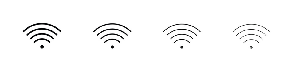 Wifi icon in modern stroke line style. Vector 10 eps
