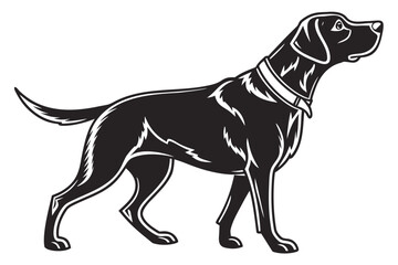 charlie dog sihouette black vector