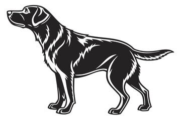 charlie dog sihouette black vector