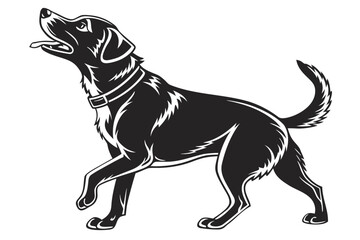 charlie dog sihouette black vector