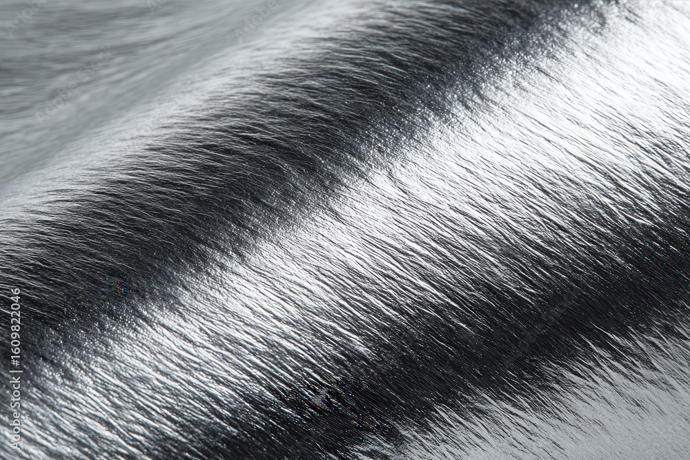 Poster shiny silver fabric background texture shows its elegant pattern in soft folds, creating a modern ab