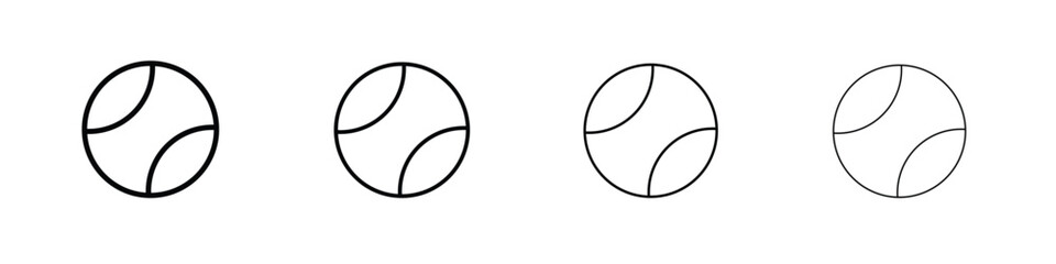 Tennis icon in modern stroke line style. Vector 10 eps