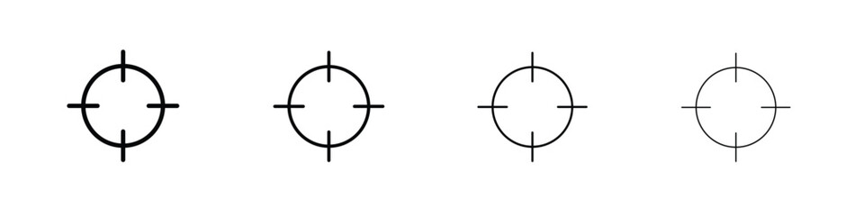 Target icon in modern stroke line style. Vector 10 eps