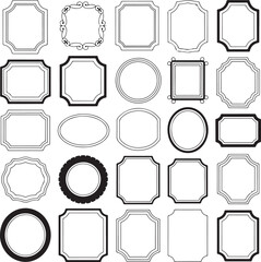 Collection of Decorative Ornate Frames and Borders vintage